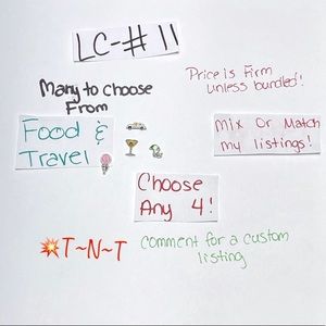 LC-#11 (4X) Food & Travel locket charms